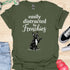 Easily distracted by frenchies - V15 - The Distracting Paw T-Shirt